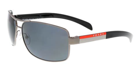 Prada Linea Rossa Polycarbonate Grey Rectangular Men's